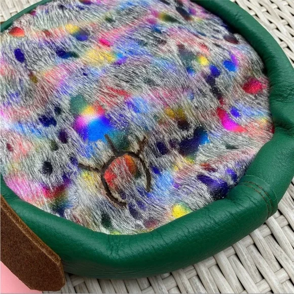 NWT Sweetgrass Leather Sun Dog Round crossbody bag - Picture 2 of 9